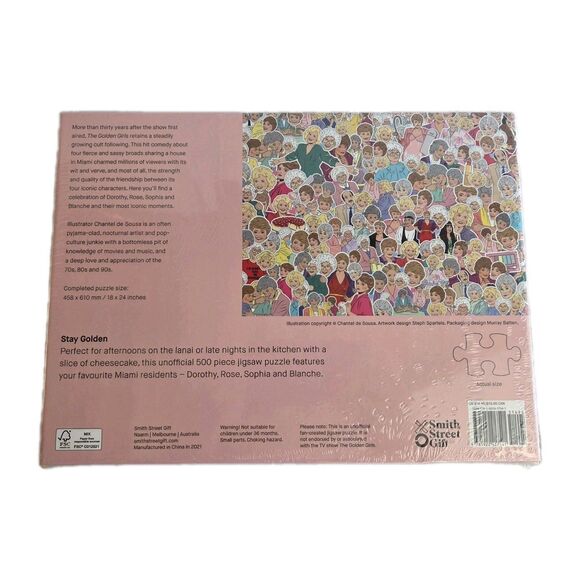 THE GOLDEN GIRLS Dorothy Rose Sophia Blanche JIGSAW PUZZLE 500 Pieces SEALED NEW - Picture 2 of 4